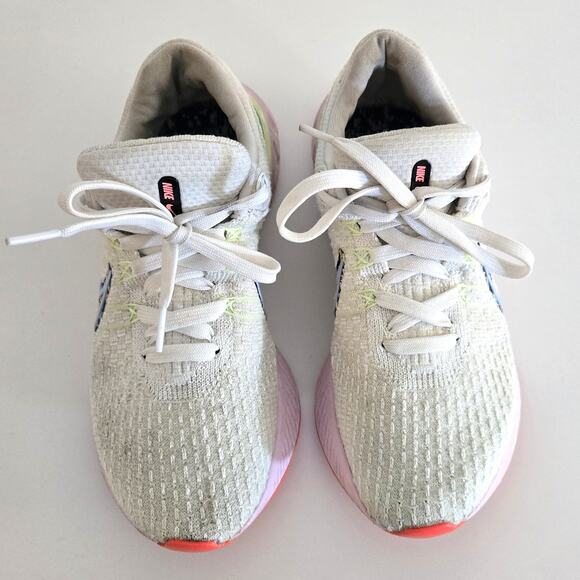 Nike React Infinity Run Flyknit 3 Running Shoes – White/Multicolor – Size 8.5 - Picture 2 of 11